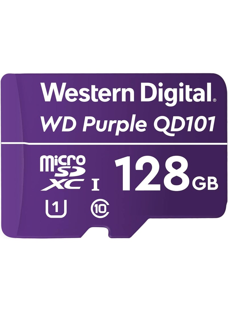 Western Digital SC QD101 Micro SD Card 128GB WD Purple Surveillance Camera WDD0128G1P0C - Image 1